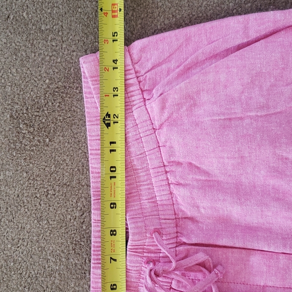 NWT J. Crew Pink Linen Cotton Drawstring Pant - Picture 4 of 9